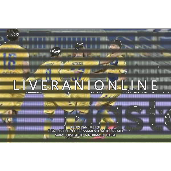 Frosinone vs Cremonese - Campionato di Calcio Serie BKT 2020/2021, 01 novembre 2020 Frosinone, Italia Nella foto: ESULTANZA GOL MARCUS ROHDEN FROSINONE @LM/Claudio Pasquazi AG ALDO LIVERANI SAS