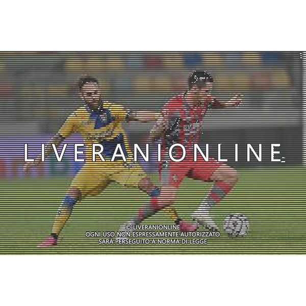 Frosinone vs Cremonese - Campionato di Calcio Serie BKT 2020/2021, 01 novembre 2020 Frosinone, Italia Nella foto: FRANCESCO ZAMPANO FROSINONE EMANUELE VALERI CREMONESE @LM/Claudio Pasquazi AG ALDO LIVERANI SAS