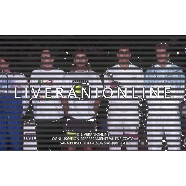 AGASSI ANDRE\' TENNISTA STATUNITENSE - RETROSPETTIVA NELLA FOTO NEL 1990 CON JOHN McENROE E IVAN LENDL E STEFAN EDBERG ©ARCHIVIO AGENZIA ALDO LIVERANI SAS