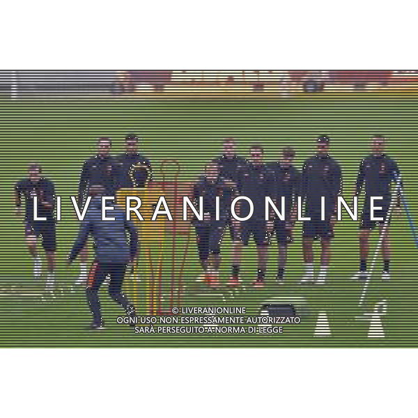 Torino 03.11.2020 Centro Sportivo Continassa Alessandro Falzone/Ag. Aldo Liverani sas Allenamento di vigilia del match di Champions League Ferencvàros-Juventus Nella foto: Federico Bernardeschi-Giorgio Chiellini-Adrien Rabiot-Gianluca Frabotta-Dejan Kulusevski-Aaton Ramsey-Samir Kedira-Cristiano Ronaldo ©FALZONE /AGENZIA ALDO LIVERANI SAS