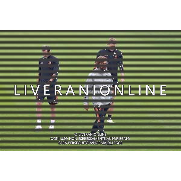 Torino 03.11.2020 Centro Sportivo Continassa Alessandro Falzone/Ag. Aldo Liverani sas Allenamento di vigilia del match di Champions League Ferencvàros-Juventus Nella foto: Andrea Pirlo-Federico Bernardeschi-Matthijs de Ligt ©FALZONE /AGENZIA ALDO LIVERANI SAS