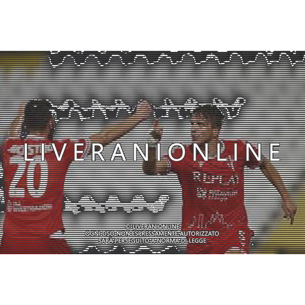 CESENA - PADOVA Campionato di Calcio Serie C del 02/11/2020 nella foto: esultanza Nicastro Francesco(Padova) Della Latta Simone(Padova) ©Claudio Zamagni/Agenzia Aldo Liverani