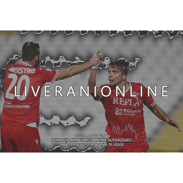 CESENA - PADOVA Campionato di Calcio Serie C del 02/11/2020 nella foto: esultanza Nicastro Francesco(Padova) Della Latta Simone(Padova) ©Claudio Zamagni/Agenzia Aldo Liverani