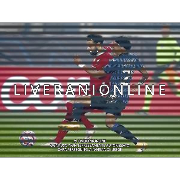 Atalanta-Liverpool Uefa Champions League 2020/2021 3a giornata Bergamo, 3 novembre 2020 Nella foto: Johan Mojica e Mohamed Salah Ph. Soli - Ag. Aldo Liverani /AGENZIA ALDO LIVERANI SAS