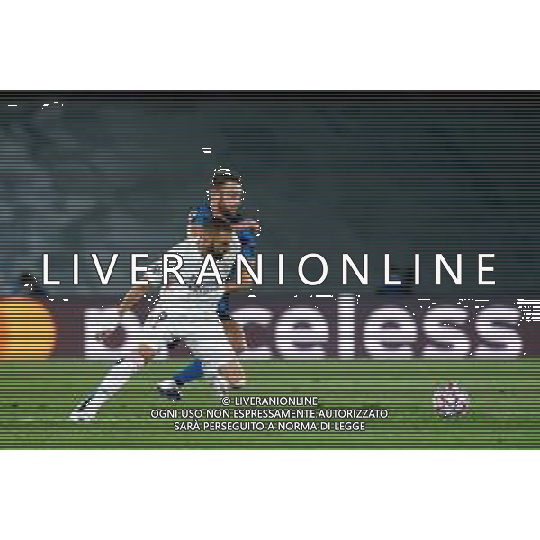 Real Madrid CF vs FC Internazionale - UEFA Champions League football match 2020/2021, 03 November 2020 Alfredo Di Stefano stadium, valdebebas near madrid, spain, Italy Photo showing: Karim Benzema of Real Madrid and Marcelo Brozovic of Inter in action @LM/DPPI/DPPI/Oscar Barroso AG ALDO LIVERANI SAS