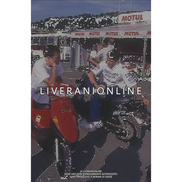 MICHAEL \'MICK\' DOOHAN, PILOTA MOTOCICLISTICA AUSTRALIANO - RETROSPETTIVA NELLA FOTO AL MUGELLO NEL 1993 con Doug Chandler ©Controluce Monza/ ARCHIVIO AGENZIA ALDO LIVERANI SAS