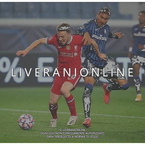 Atalanta-Liverpool Uefa Champions League 2020/2021 3a giornata Bergamo, 3 novembre 2020 Nella foto: Diogo Jota e José Luis Palomino Ph. Soli - Ag. Aldo Liverani