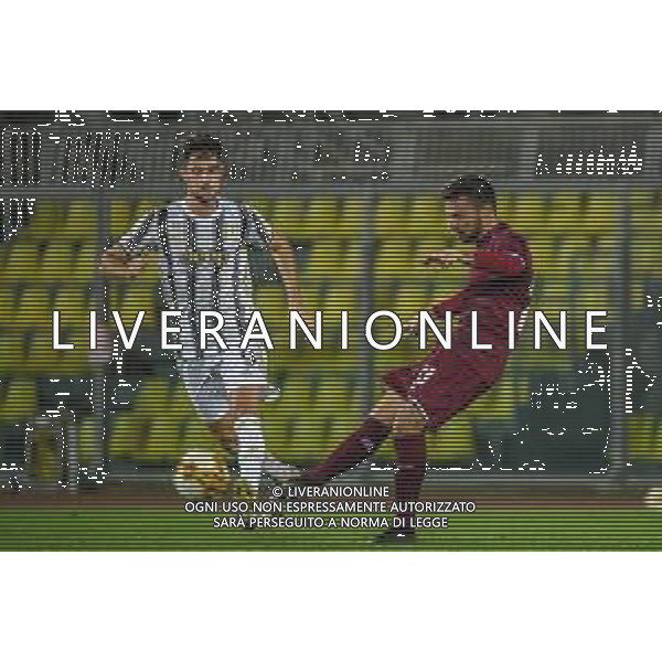 Livorno vs Juventus U23 - Campionato di Calcio Serie C - Lega Pro 2020/2021, 04 novembre 2020 Livorno, Italia Nella foto: Alejandro Jose Marques (Juventus U23) e Davide Agazzi (Livorno) @LM/Fabio Fagiolini AG ALDO LIVERANI SAS