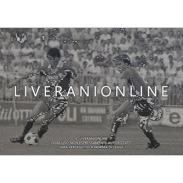 20-09-1981 CREMONA CAMPIONATO DI CALCIO SERIE B CREMONESE PERUGIA 0-0 NELLA FOTO DOMENICO CASO E LORIS BONI AG ALDO LIVERANI SAS