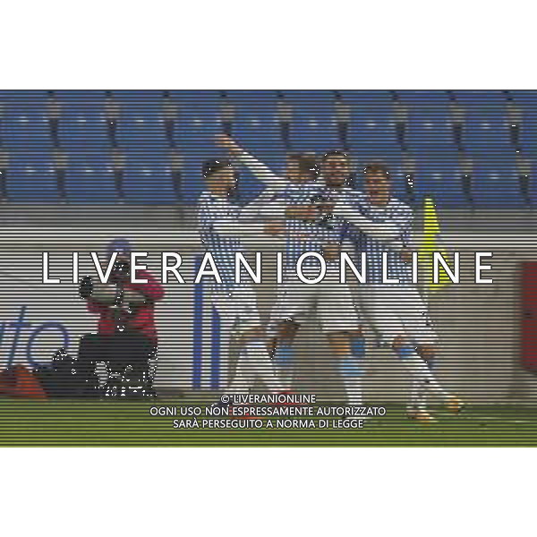 Spal - Salernitana Serie BKT 06/11/2020 nella foto: esultanza spal dopo il goal ©Claudio Zamagni/Agenzia Aldo Liverani seal celebrates after scoring a goal during Italian Serie BKT soccer match between Spal and Salernitana at Paolo Mazza Stadium in Ferrara on November 6 2020 photo credit by Claudio Zamagni/Aldo Liverani Photo Agency / AGENZIA ALDO LIVERANI SAS