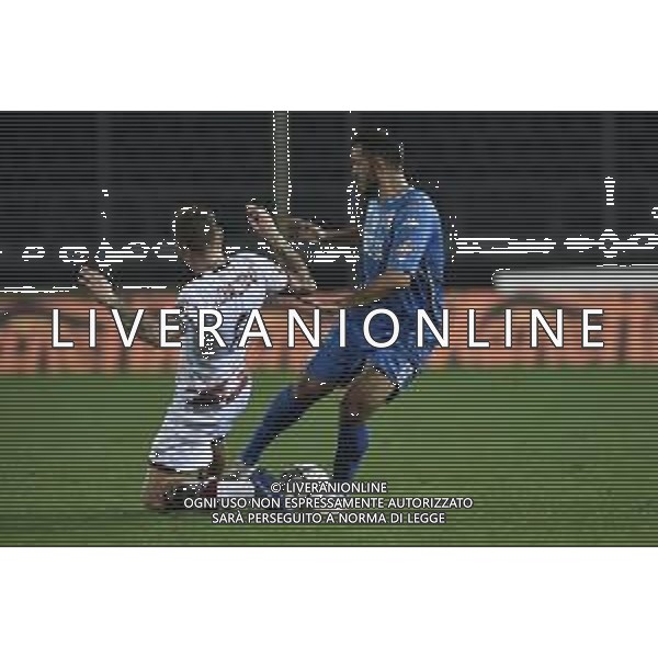 Empoli vs Reggina - Italian Football Championship League BKT 2020/2021, 07 November 2020 empoli, Italy Photo showing: Marco Olivieri of Empoli FC in action against Giuseppe Loiacono of Reggina 1914 @LM/Matteo Papini AG ALDO LIVERANI SAS