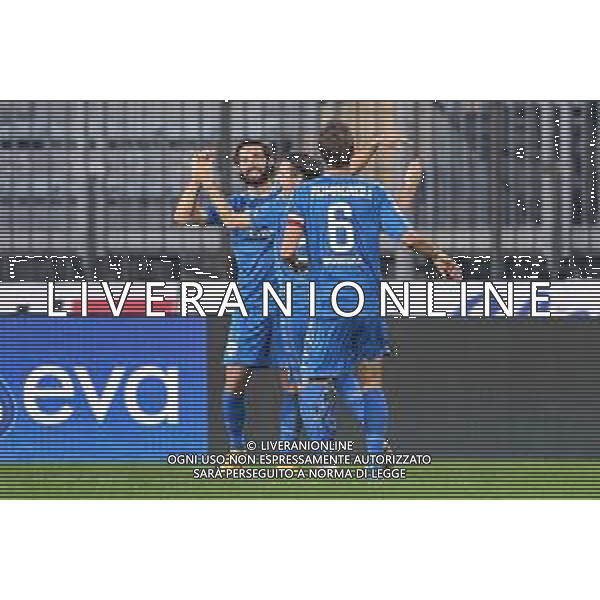 Empoli vs Reggina - Campionato di Calcio Serie BKT 2020/2021, 07 novembre 2020 Empoli, Italia Nella foto: Esultanza Empoli @LM/Lisa Guglielmi AG ALDO LIVERANI SAS