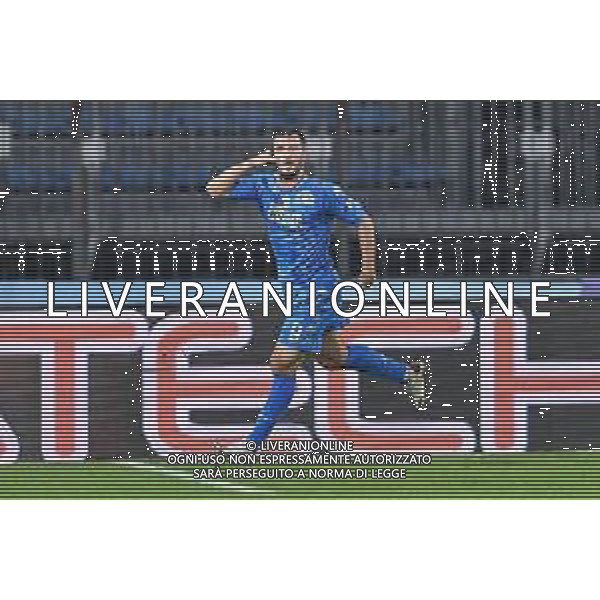 Empoli vs Reggina - Campionato di Calcio Serie BKT 2020/2021, 07 novembre 2020 Empoli, Italia Nella foto: Esultanza Marco Olivieri (Empoli) @LM/Lisa Guglielmi AG ALDO LIVERANI SAS