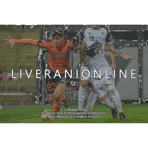 Pistoiese vs Pontedera - Campionato di Calcio Serie C - Lega Pro 2020/2021, 08 novembre 2020 Pistoia, Italia Nella foto: Pietro Tempestini (Pistoiese) e Francesco Vaccaro (Pontedera) @LM/Fabio Fagiolini AG ALDO LIVERANI SAS