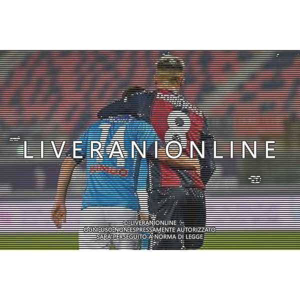 Bologna Calcio vs SSC Napoli - Italian soccer Serie A match 2020/2021, 08 November 2020 Dall\'Ara stadium, Bologna, Italy Photo showing: Dries Mertens (Napoli) and Nicolas Dominguez (Bologna) @LM/Ettore Griffoni AG ALDO LIVERANI SAS