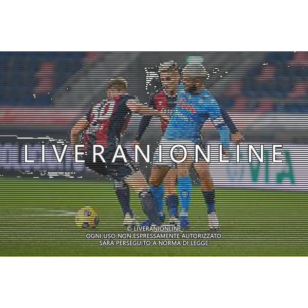 Bologna Calcio vs SSC Napoli - Italian soccer Serie A match 2020/2021, 08 November 2020 Dall\'Ara stadium, Bologna, Italy Photo showing: Jerdy Schouten (Bologna) in action against Lorenzo Insigne (Napoli) @LM/Ettore Griffoni AG ALDO LIVERANI SAS