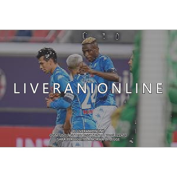 Bologna Calcio vs SSC Napoli - Italian soccer Serie A match 2020/2021, 08 November 2020 Dall\'Ara stadium, Bologna, Italy Photo showing: Victor Osimhen (Napoli) celebrates after scoring a goal of 0-1 @LM/Ettore Griffoni AG ALDO LIVERANI SAS