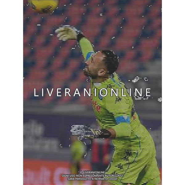 Bologna Calcio vs SSC Napoli - Italian soccer Serie A match 2020/2021, 08 November 2020 Dall&#39;Ara stadium, Bologna, Italy Photo showing: David Ospina (Napoli) @LM/Ettore Griffoni AG ALDO LIVERANI SAS