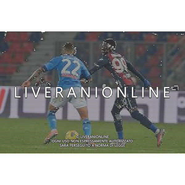 BOLOGNA - NAPOLI CAMPIONATO CALCIO SERIE A TIM 08.11.2020 NELLA FOTO Musa Barrow e Giovanni Di Lorenzo ©Roberto Villani / AGENZIA ALDO LIVERANI SAS