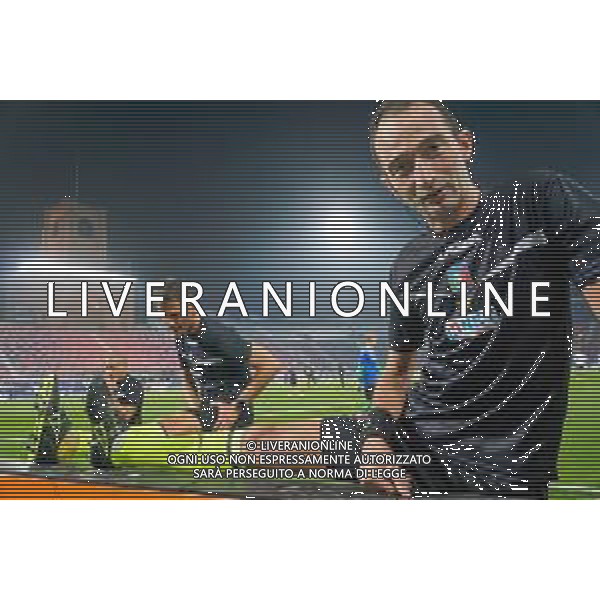 BOLOGNA - NAPOLI CAMPIONATO CALCIO SERIE A TIM 08.11.2020 NELLA FOTO Terna Arbitrale Giorgio Peretti, Valerio Vecchi e l\'arbitro fabrizio Pasqua - riscaldamento prepartita ©Roberto Villani / AGENZIA ALDO LIVERANI SAS
