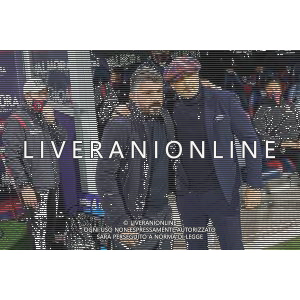 BOLOGNA - NAPOLI CAMPIONATO CALCIO SERIE A TIM 08.11.2020 NELLA FOTO SINISA MIHAJLOVIC con Gennaro Gattuso ©Roberto Villani / AGENZIA ALDO LIVERANI SAS