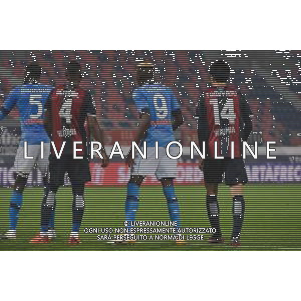 BOLOGNA - NAPOLI CAMPIONATO CALCIO SERIE A TIM 08.11.2020 NELLA FOTO Victor Osimhen con Bakayoko, Denswil eTomiyasu ©Roberto Villani / AGENZIA ALDO LIVERANI SAS