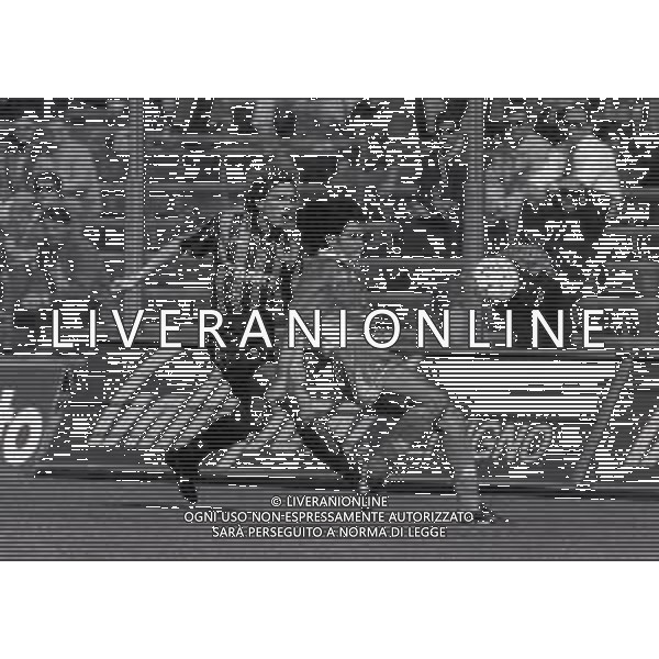 02-04-1995 BERGAMO CAMPIONATO DI CALCIO SERIE B ATALANTA PERUGIA 2-2 NELLA FOTO PASQUALE ROCCO E CRISTIANO PAVONE AG ALDO LIVERANI SAS