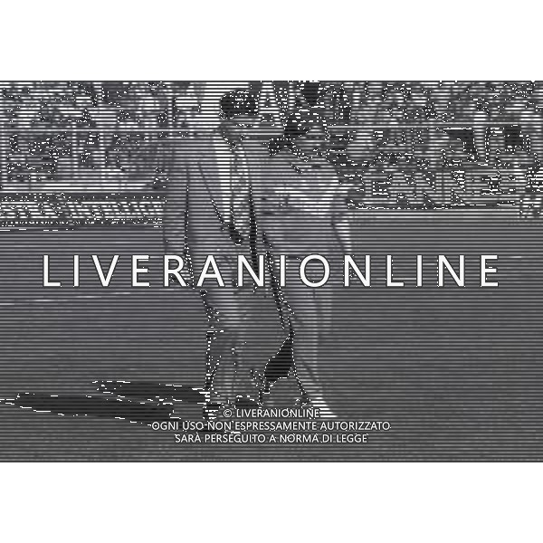 02-04-1995 BERGAMO CAMPIONATO DI CALCIO SERIE B ATALANTA PERUGIA 2-2 NELLA FOTO MAURO VIVIANI ALLENATORE PERUGIA CON GAUCCI AG ALDO LIVERANI SAS