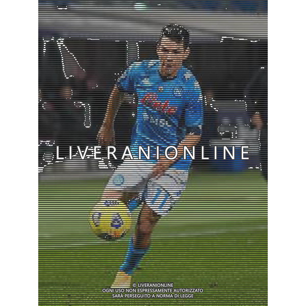 Bologna Calcio vs SSC Napoli - Italian soccer Serie A match 2020/2021, 08 November 2020 Dall&#39;Ara stadium, Bologna, Italy Photo showing: Hirving Lozano (Napoli) @LM/Ettore Griffoni AG ALDO LIVERANI SAS
