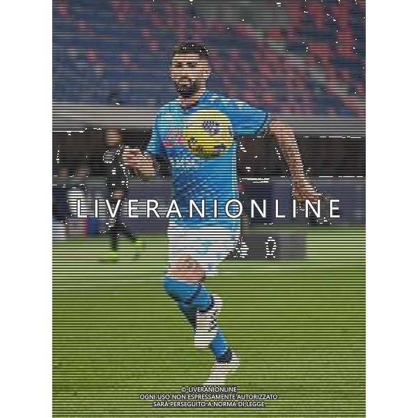 Bologna Calcio vs SSC Napoli - Italian soccer Serie A match 2020/2021, 08 November 2020 Dall&#39;Ara stadium, Bologna, Italy Photo showing: Elseid Hysaj (Napoli) @LM/Ettore Griffoni AG ALDO LIVERANI SAS