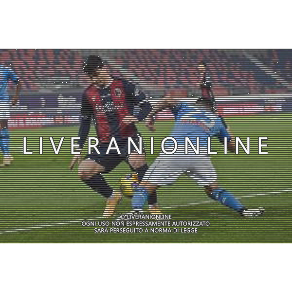 BOLOGNA - NAPOLI CAMPIONATO CALCIO SERIE A TIM 08.11.2020 NELLA FOTO Riccardo Orsolini e Elseid Hysaj ©Roberto Villani/AGENZIA ALDO LIVERANI SAS