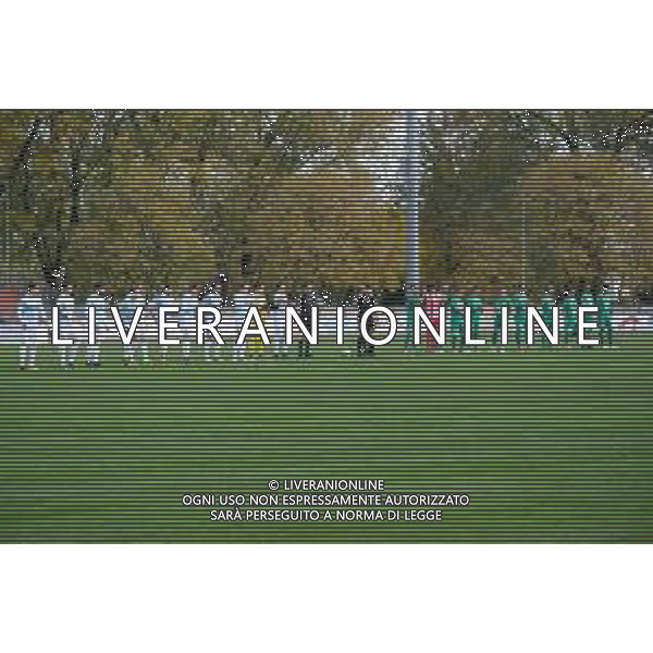 Legnago Salus vs Matelica - Campionato di Calcio Serie C - Lega Pro 2020/2021, 11 novembre 2020 Legnago (VR), Italia Nella foto: Formazioni del Legnago e del Matelica schierate a centrocampo. @LM/Roberto Tommasini/AGENZIA ALDO LIVERANI SAS