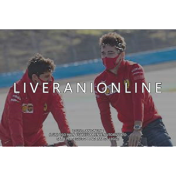 Charles Leclerc (MON) Ferrari rides the circuit with the team. 12.11.2020. Formula 1 World Championship, Rd 14, Turkish Grand Prix, Istanbul, Turkey, Preparation Day. - www.xpbimages.com, EMail: requests@xpbimages.com © Copyright: Bearne / XPB Images/ AG. ALDO LIVERANI SAS - ITALY ONLY EDITORIAL USE ONLY