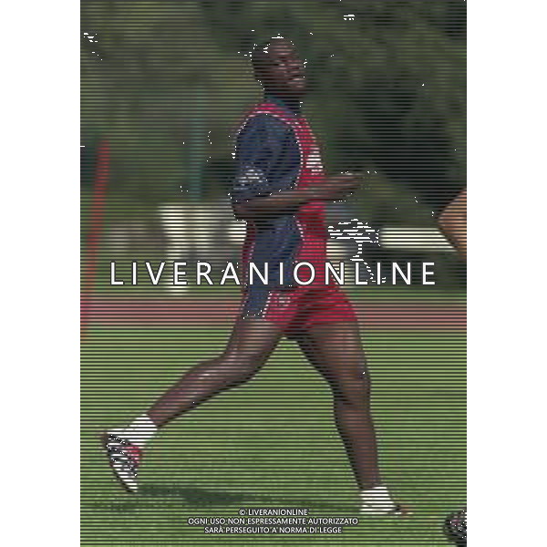 24-07-1998 ALLENAMENTO CAGLIARI CALCIO NELLA FOTO PATRICK M\'BOMA AG ALDO LIVERANI SAS