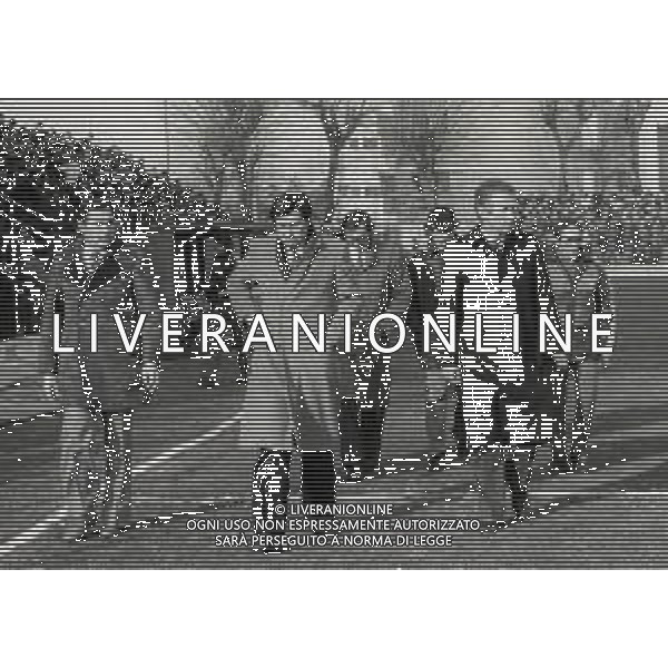 12-02-1984 MONZA CAMPIONATO DI CALCIO SERIE B MONZA CESENA 1-0 NELLA FOTO ARIEDO BRAIDA DIRIGENTE MONZA CALCIO CON L\'ALLENATORE DEL MONZA ALFREDO MAGNI AG ALDO LIVERANI SAS