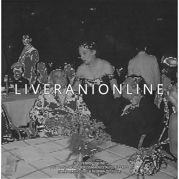 ALBERTO MORAVIA SCRITTORE ITALIANO - RETROSPETTIVA NELLA FOTO NEL 1956 AL PREMIO STREGA ©Archivio Giovanni Liverani / AG. ALDO LIVERANI SAS