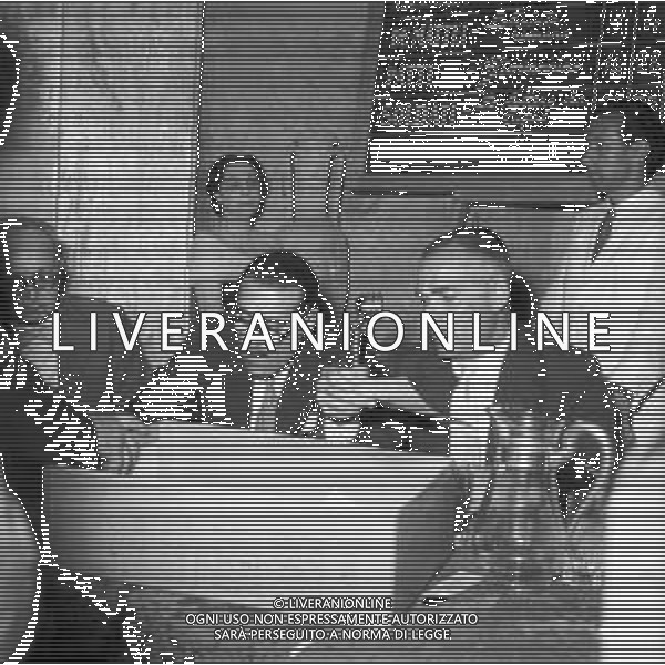 ALBERTO MORAVIA SCRITTORE ITALIANO - RETROSPETTIVA NELLA FOTO NEL 1954 AL PREMIO STREGA ©Archivio Giovanni Liverani / AG. ALDO LIVERANI SAS