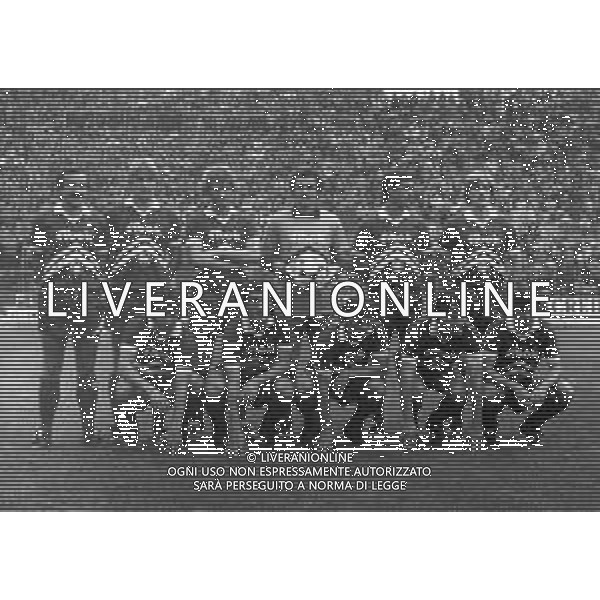 16-10-1983 BERGAMO CAMPIONATO DI CALCIO SERIE B ATALANTA AREZZO 1-1 NELLA FOTO FORMAZIONE AREZZO 1983-1984 AG ALDO LIVERANI SAS
