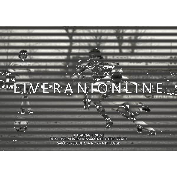 22-01-1984 MONZA CAMPIONATO DI CALCIO SERIE B MONZA PALERMO 1-0 NELLA FOTO AZIONE DI GIOCO AG ALDO LIVERANI SAS