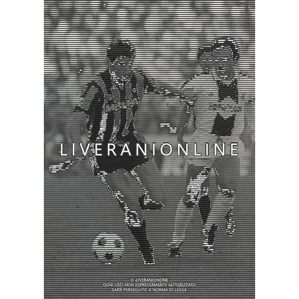 23-10-1983 UDINE CAMPIONATO DI CALCIO SERIE A UDINESE INTER 2-2 NELLA FOTO GIANCARLO PASINATO E FRANCO CAUSIO AG ALDO LIVERANI SAS