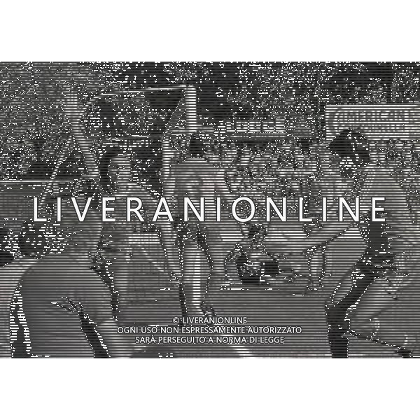 18-09-1983 MONZA CAMPIONATO DI CALCIO SERIE B MONZA TRIESTINA 3-0 NELLA FOTO DOPOGOAL LORENZO MARRONARO AG ALDO LIVERANI SAS