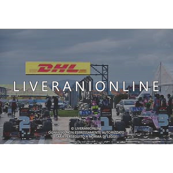 The top three in parc ferme: Max Verstappen (NLD) Red Bull Racing RB16, second; Lance Stroll (CDN) Racing Point F1 Team RP20, pole position; Sergio Perez (MEX) Racing Point F1 Team RP19, third. 14.11.2020. Formula 1 World Championship, Rd 14, Turkish Grand Prix, Istanbul, Turkey, Qualifying Day. - www.xpbimages.com, EMail: requests@xpbimages.com © Copyright: Batchelor / XPB Images/AGENZIA ALDO LIVERANI SAS - ITALY ONLY EDITORIAL USE ONLY