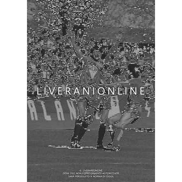 21-04-1985 MONZA CAMPIONATO DI CALCIO SERIE B MONZA CAGLIARI 1-1 NELLA FOTO ESULTANZA CLAUDIO AMBU DOPO IL GOAL AG ALDO LIVERANI SAS