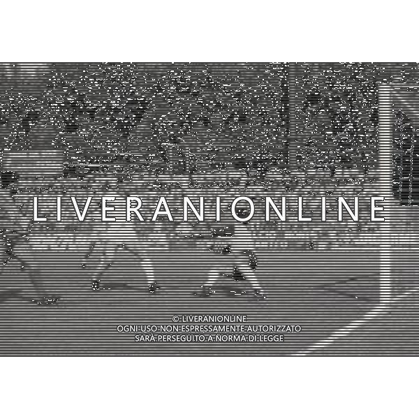 02-06-1985 MONZA CAMPIONATO DI CALCIO SERIE B MONZA-CESENA 1-0 NELLA FOTO AZIONE DI GIOCO AG ALDO LIVERANI SAS