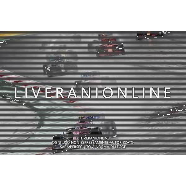 Lance Stroll (CDN) Racing Point F1 Team RP20 leads at the start of the race. 15.11.2020. Formula 1 World Championship, Rd 14, Turkish Grand Prix, Istanbul, Turkey, Race Day. - www.xpbimages.com, EMail: requests@xpbimages.com © Copyright: Staley / XPB Images / AGENZIA ALDO LIVERANI SAS - ITALY ONLY EDITORIAL USE ONLY