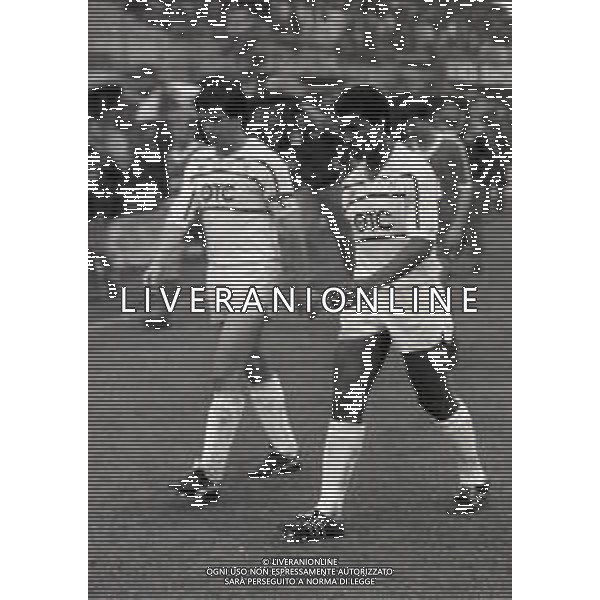 03-06-1984 MONZA CAMPIONATO DI CALCIO SERIE B MONZA CAGLIARI 3-3 NELLA FOTO JULIO CESAR URIBE AG ALDO LIVERANI SAS