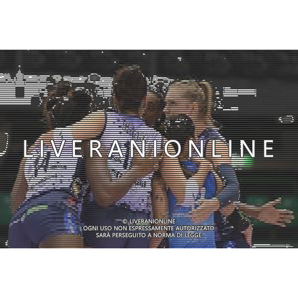 Il Bisonte Firenze vs VBC Epiu Casalmaggiore - Volleyball Italian Serie A1 Women match 2020/2021, 14 November 2020 Mandela Forum, florence, Italy Photo showing: Il Bisonte Firenze team @LM/Filippo Tomasi AG ALDO LIVERANI SAS