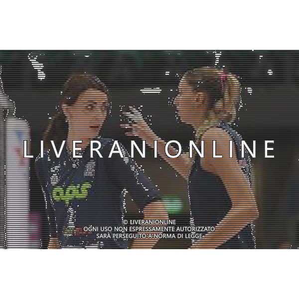 Il Bisonte Firenze vs VBC Epiu Casalmaggiore - Volleyball Italian Serie A1 Women match 2020/2021, 14 November 2020 Mandela Forum, florence, Italy Photo showing: Federica Stufi and VASILEVA ELITSA (VBC EiPiu Casalmaggiore) @LM/Filippo Tomasi AG ALDO LIVERANI SAS