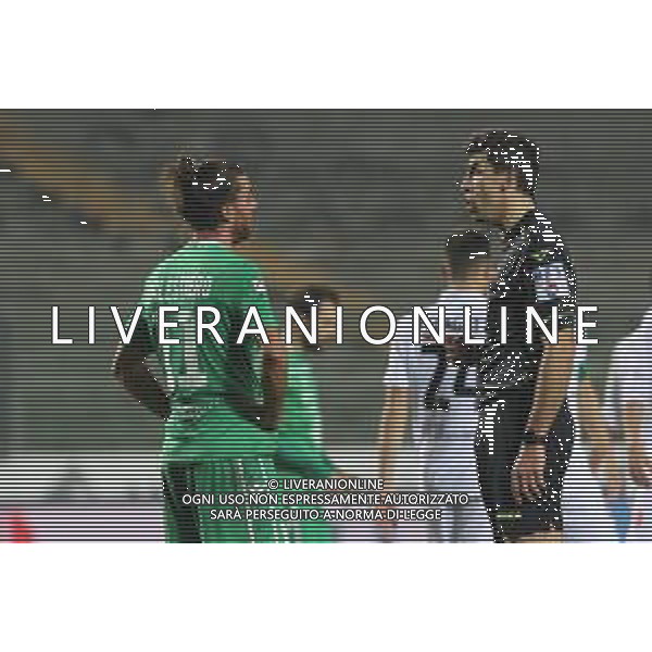PADOVA - MATELICA CAMPIONATO CALCIO SERIE C LEGA PRO 15.11.2020 NELLA FOTO BALESTRERO CON ARBITRO ARACE A FINE GARA ©AGENZIA ALDO LIVERANI SAS