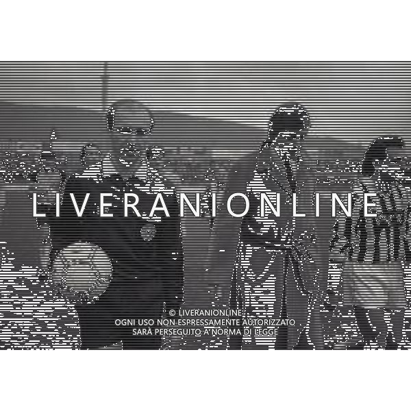 06-12-1987 BRESCIA CAMPIONATO DI CALCIO SERIE B BRESCIA UDINESE 2-0 NELLA FOTO ARBITRO GIAN CARLO DAL FORNO CON FRANCO DAL CIN DIRIGENTE UDINESEE GIANLUIGI GALBAGINI AG ALDO LIVERANI SAS